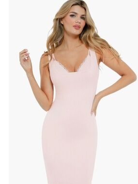 Resort Hybrid Dress Shapewear Modal Sculpting Inner Lace Cami Mini Dress